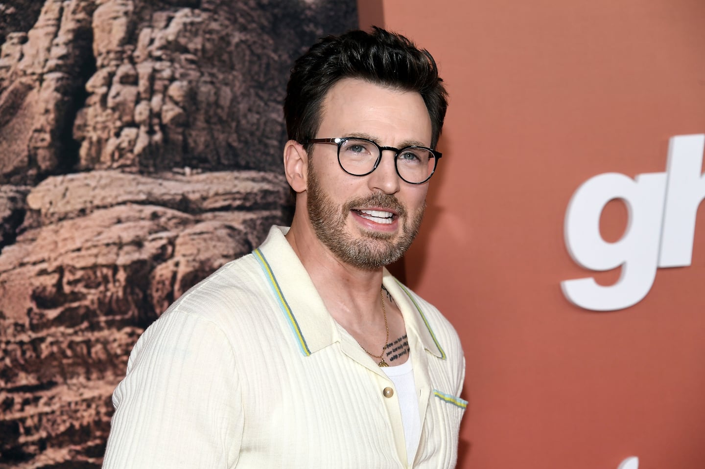 Actor Chris Evans attends the premiere of Apple Original Films' "Ghosted" at AMC Lincoln Square on Tuesday, April 18, 2023, in New York. (Photo by Evan Agostini/Invision/AP)