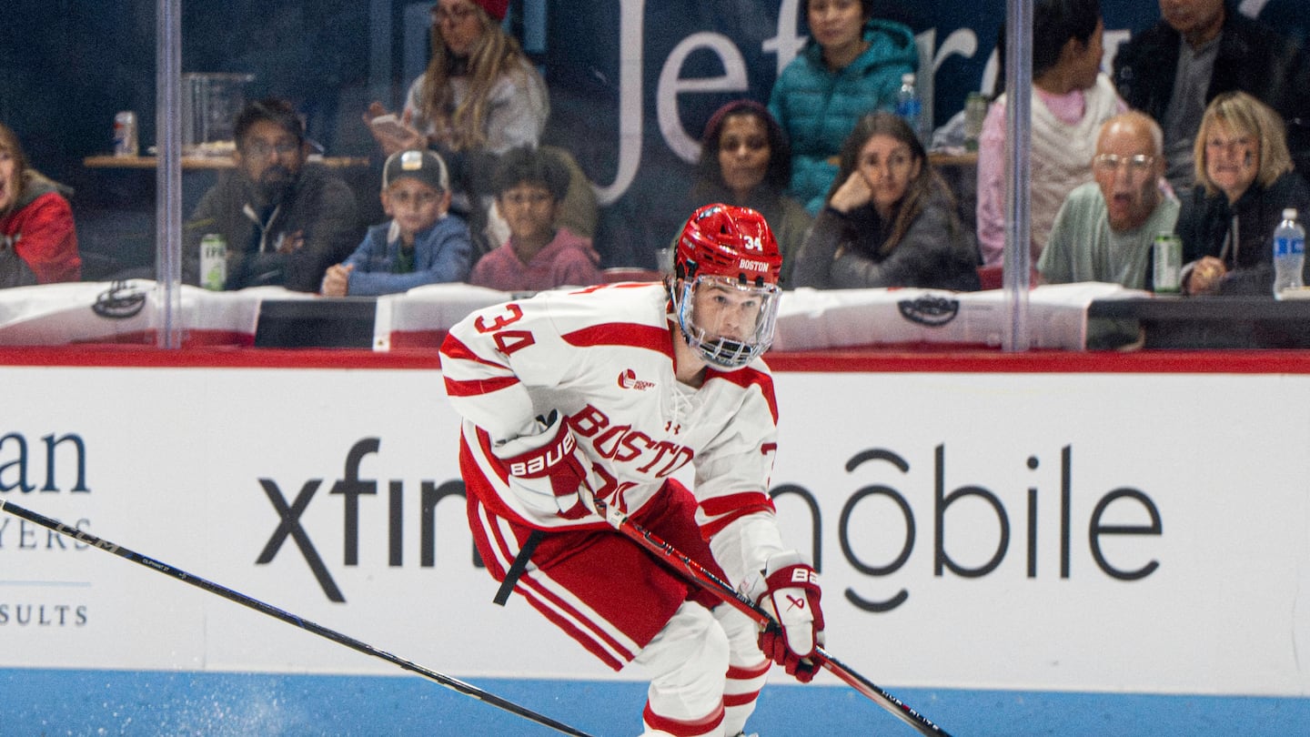 Boston University forward Cole Eiserman is the NCAA's leading goal scorer among freshmen with nine.