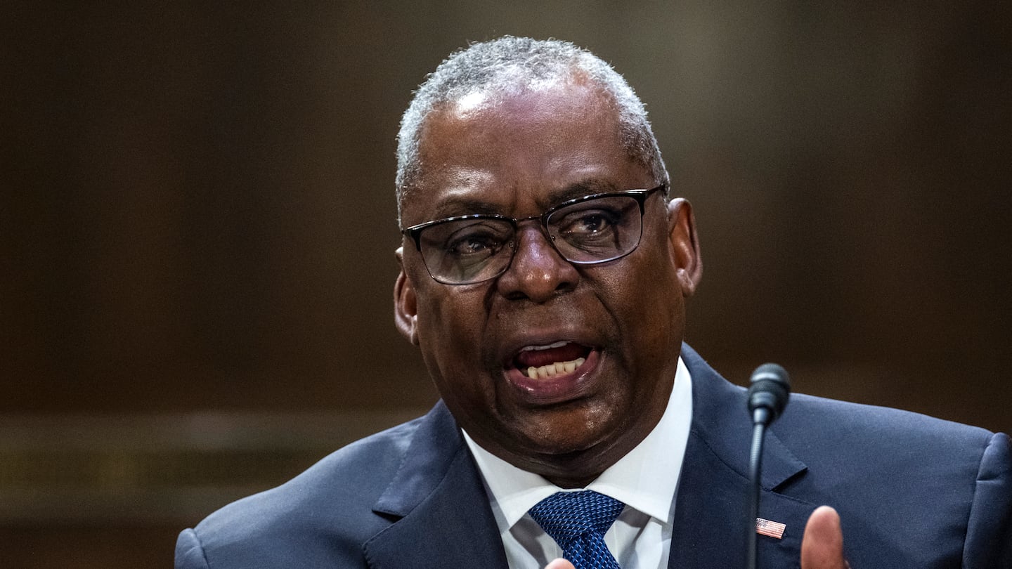 Defense Secretary Lloyd J. Austin III during a House subcommittee hearing on Capitol Hill in Washington last year.