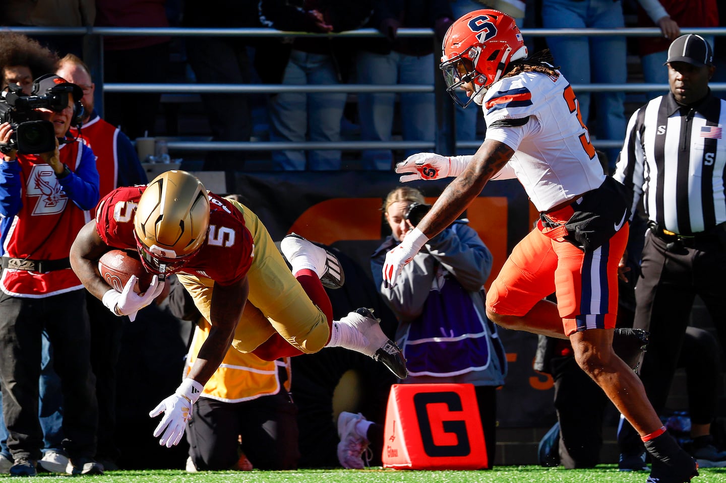 BC running back Kye Robichaux (left) has racked up 381 yards on the ground and five scores in the last three games.