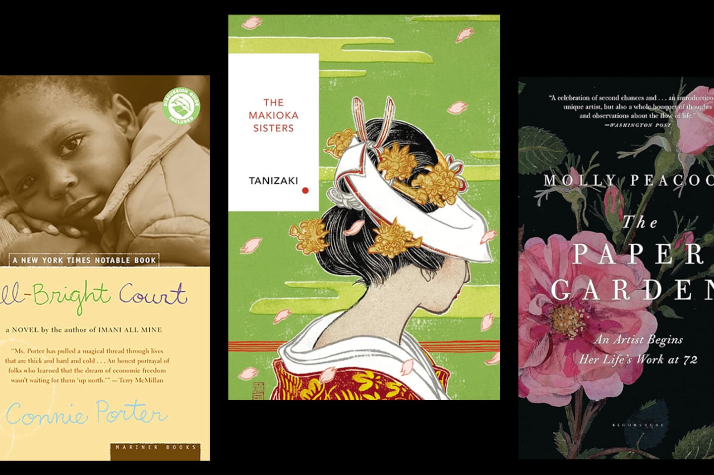 “All-Bright Court” by Connie Porter (1987), “The Makioka Sisters” by Jun’ichirō Tanizaki (1948), and “The Paper Garden,” by Molly Peacock (2010) are good escapes from the stresses of 2024.