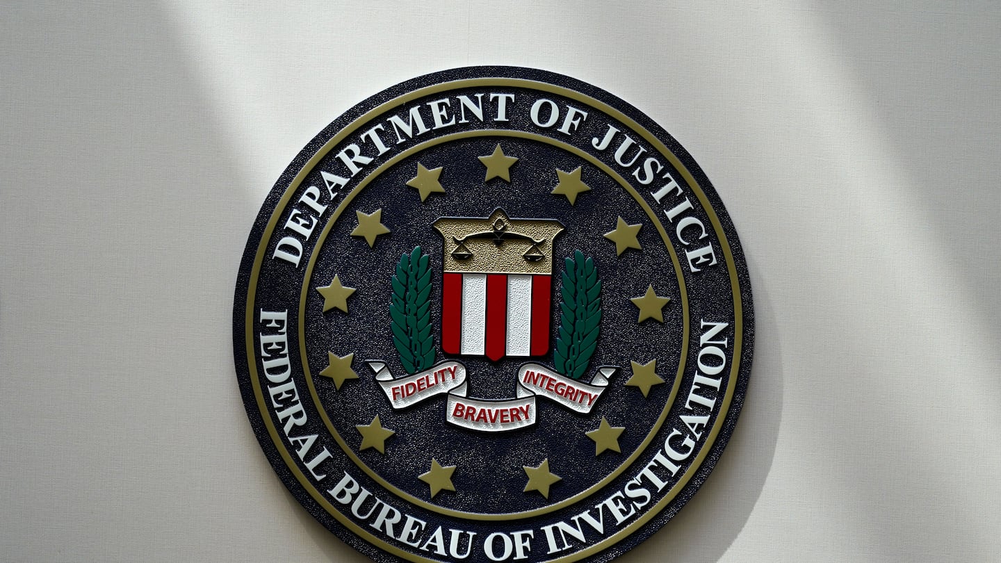 The FBI seal in Omaha, Neb., on Aug. 10, 2022.