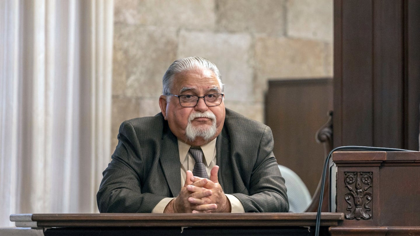 Former Kansas City police detective Roger Golubski testifies, Oct. 24, 2022, at the Wyandotte County courthouse.