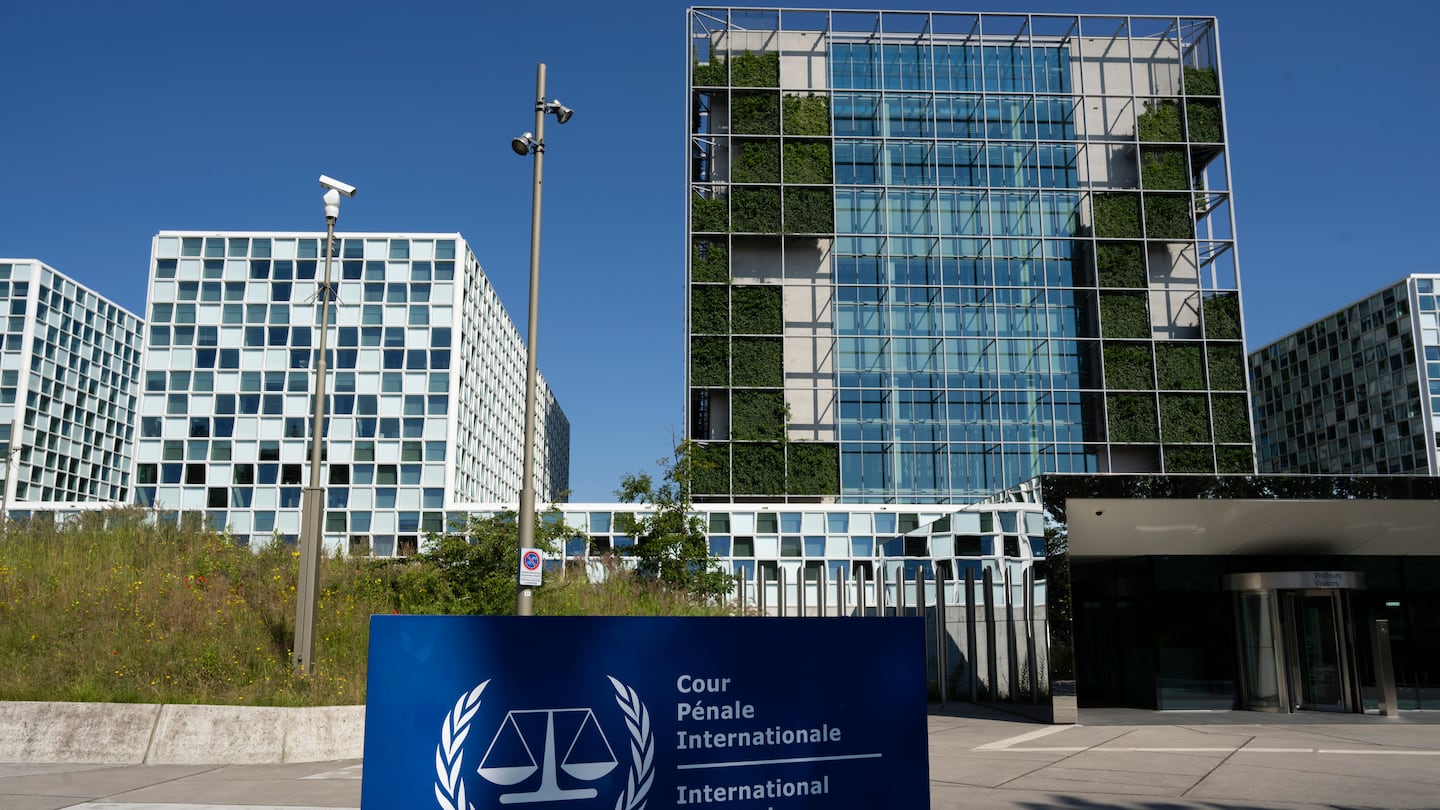 Exterior of the International Criminal Court in The Hague, Netherlands.