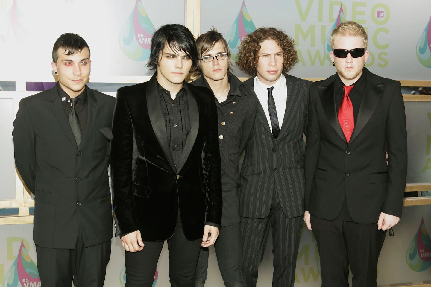 Members of My Chemical Romance as they arrive on the white carpet of the 2005 MTV Video Music Awards, Aug. 28, 2005 at the American Airlines Arena in Miami, Fla.