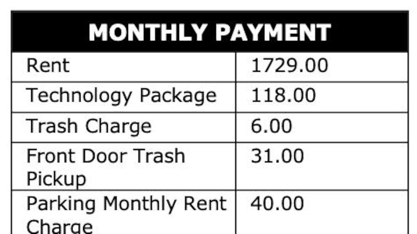 John Hall and Monica Bahena's lease included mandatory monthly charges for technology and trash that their class-action lawsuit alleges were hidden “junk fees.”