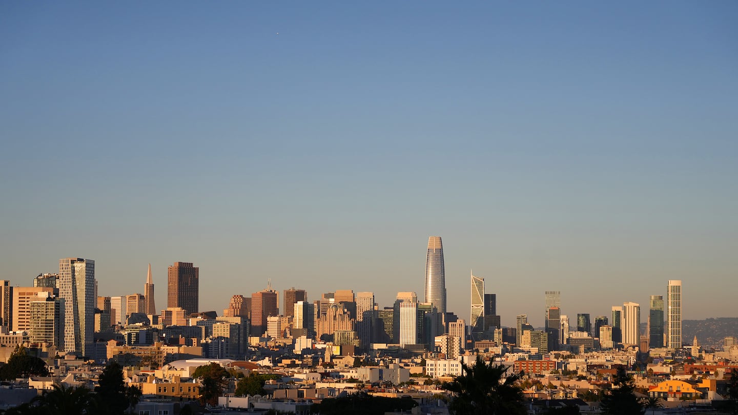 A late afternoon view of San Francisco’s skyline.