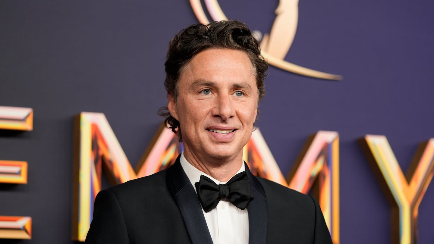 Zach Braff arrives at the 76th Primetime Emmy Awards on Sept. 15 at the Peacock Theater in Los Angeles.