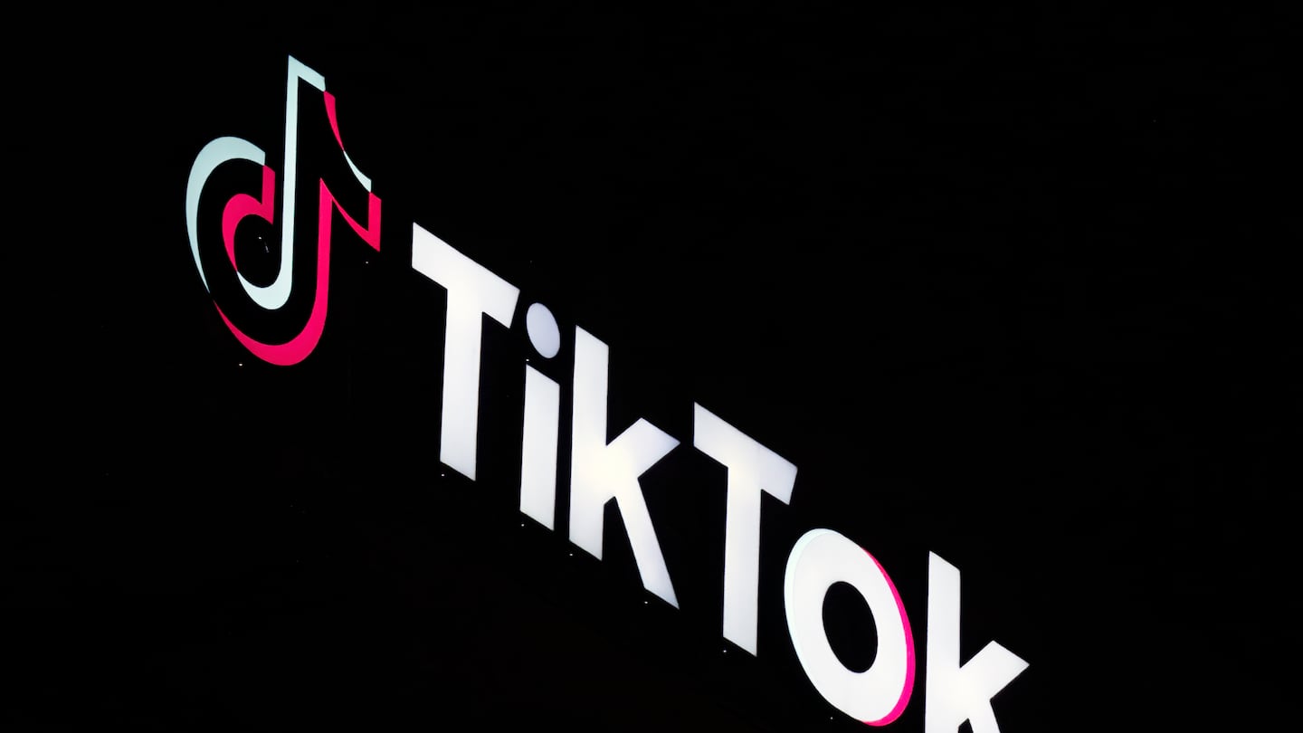 A TikTok sign is displayed on top of their building in Culver City, Calif., on Tuesday, Dec. 3, 2024. (AP Photo/Richard Vogel)