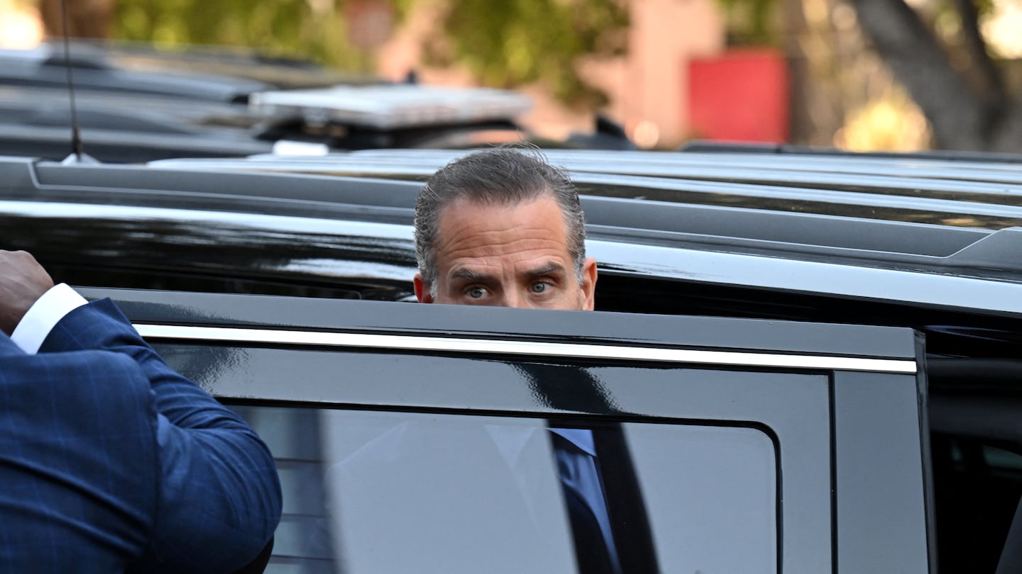 Hunter Biden prepared to leave after pleading guilty to all nine charges in his tax evasion case on Sept. 5 in a Los Angeles court.