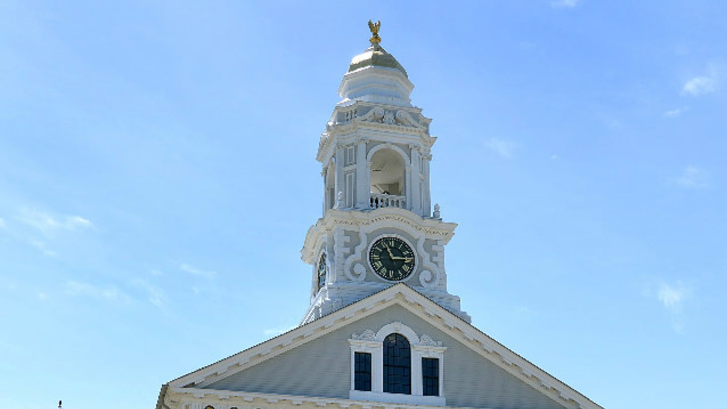 The Milford Town Hall on Main Street in Milford.