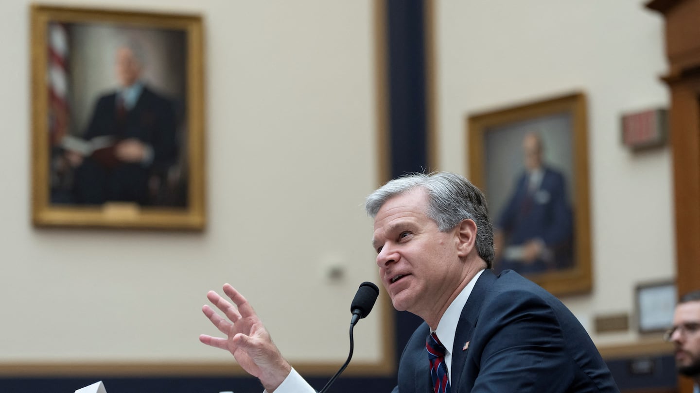 FBI Director Christopher Wray appears before the House Judiciary Committee on Capitol Hill in Washington, DC, on July 24, 2024.