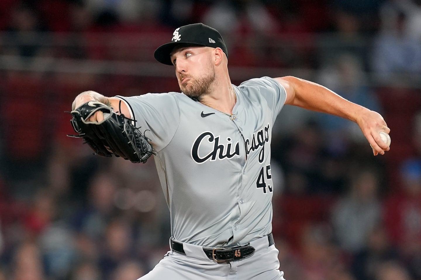 Garrett Crochet led big league starters with a 35 percent strikeout rate last year with the White Sox.