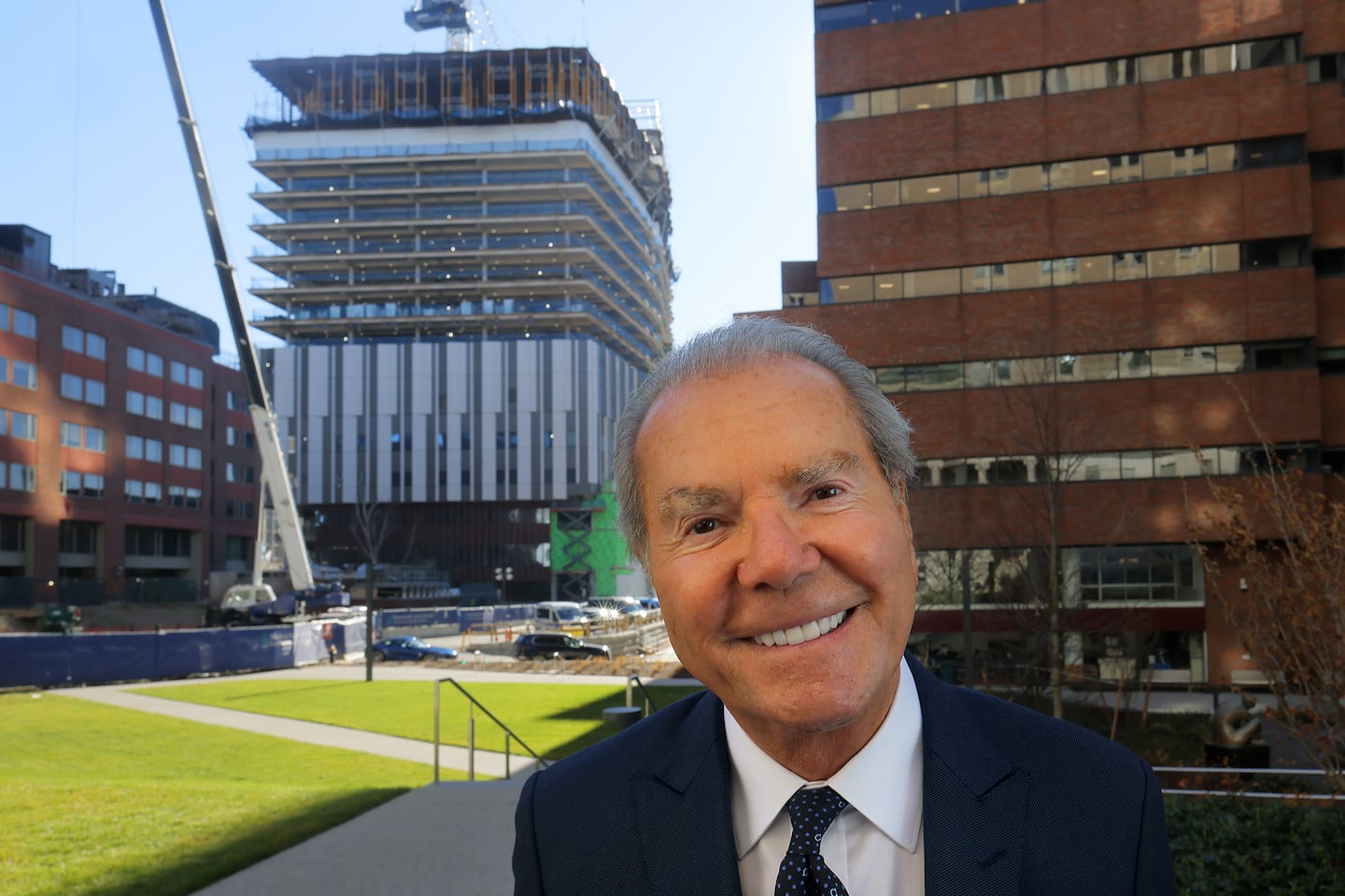 Local auto seller Herb Chambers is donating $100 million for the Mass General Hospital expansion, a cancer treatment tower that will bear his name.