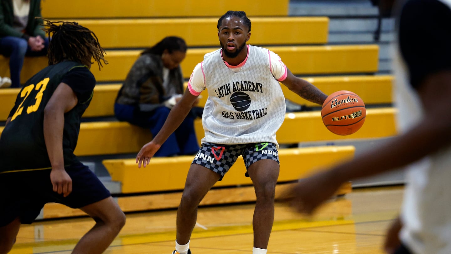 A two-year captain, senior Ja Works sets the Latin Academy offense in motion, defends with fullcourt pressure, and wins most 50/50 balls.