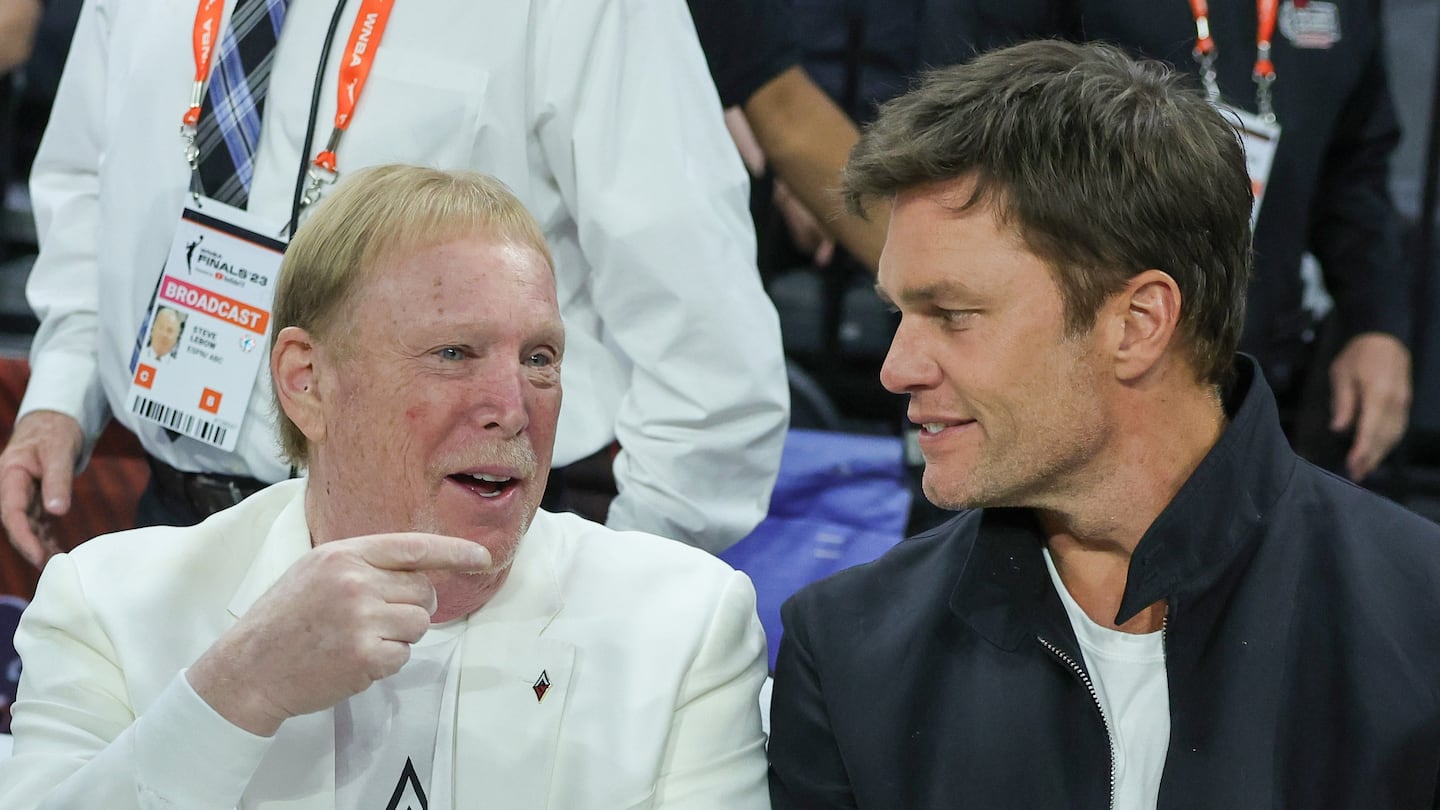 Mark Davis, Las Vegas Raiders owner and managing general partner and Las Vegas Aces owner,  says minority owner Tom Brady will play a big role in the direction of the team.