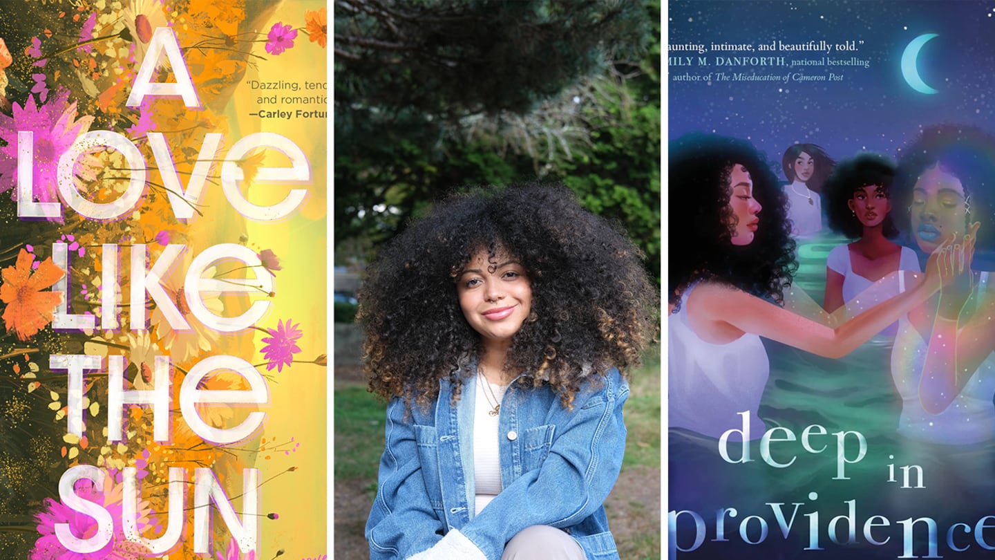 Rhode Island writer Riss M. Neilson and the covers to this year's “A Love Like The Sun” and her 2022 debut “Deep In Providence”.