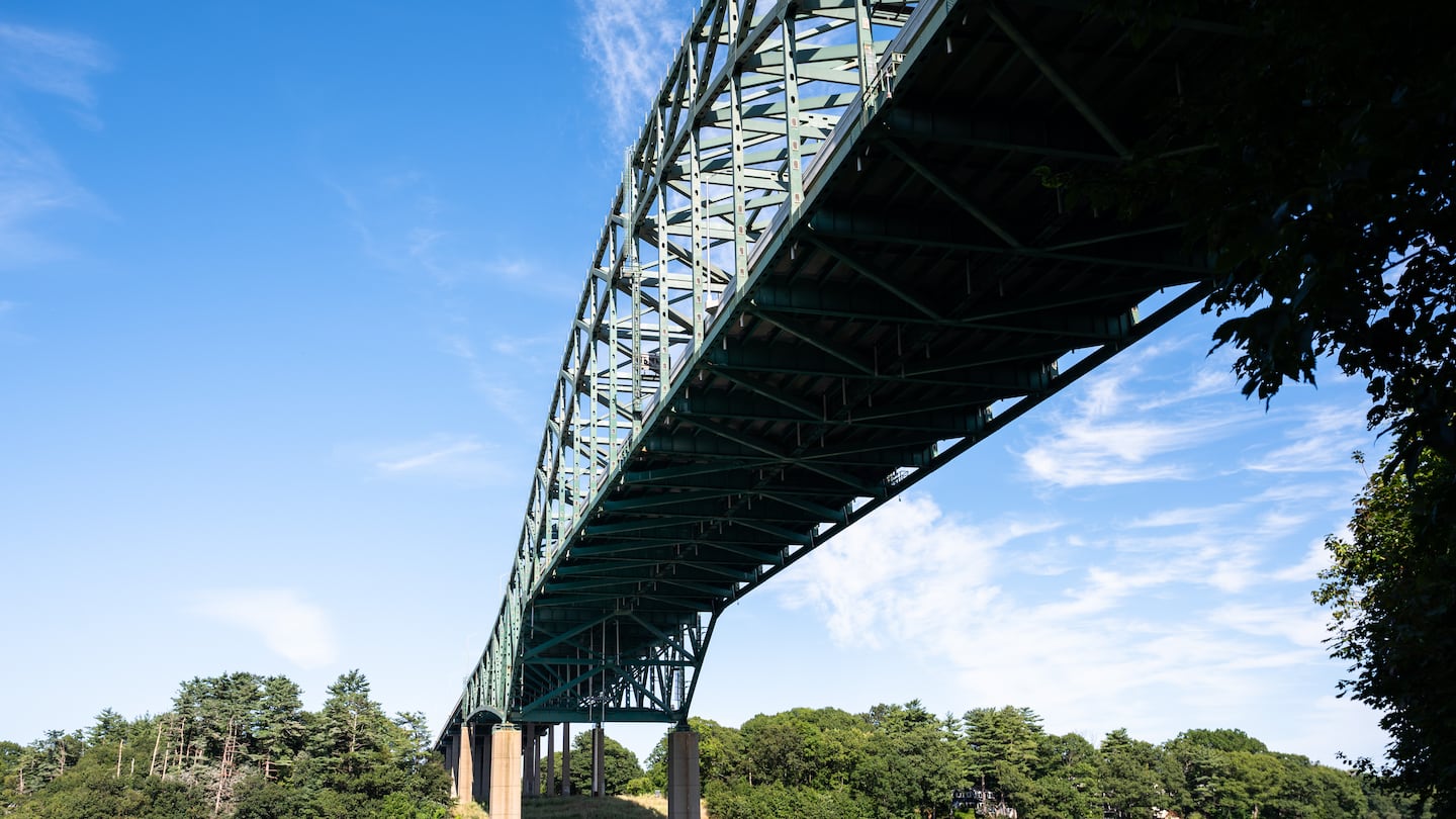 The Piscataqua River Bridge seen in Portsmouth, N.H.