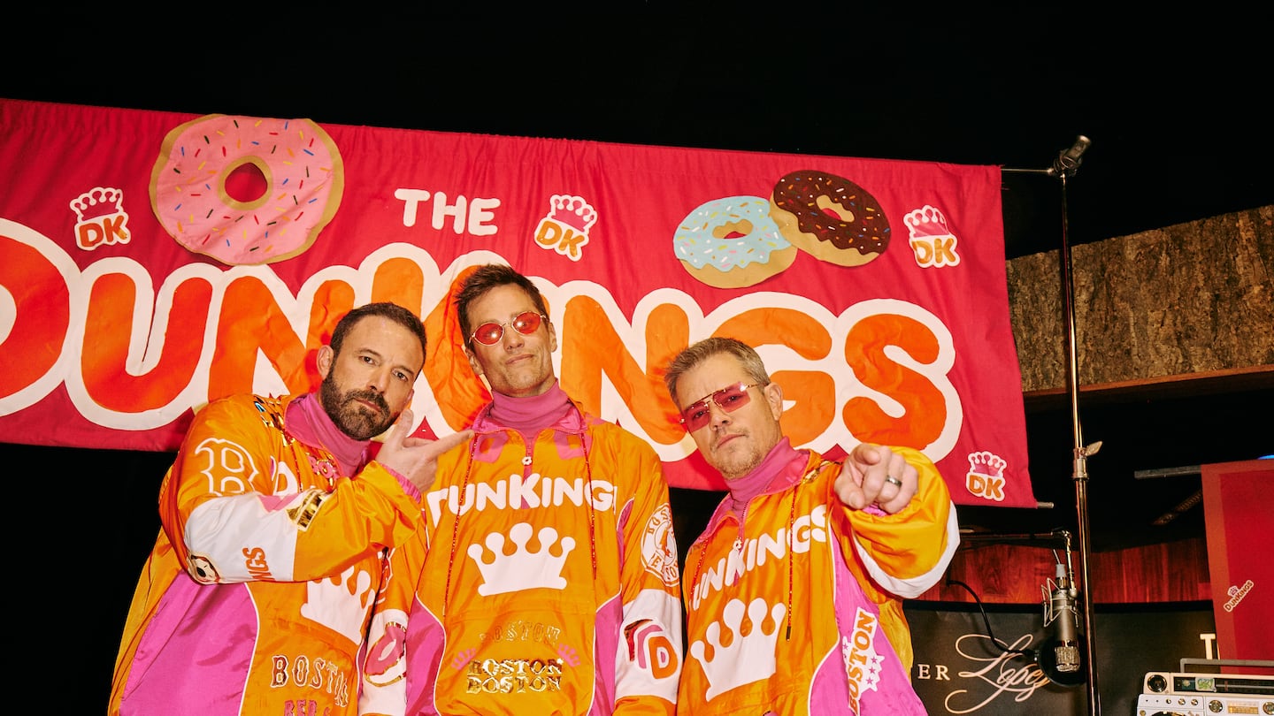 Ben Affleck’s journey to becoming a pop star confirms that anything is possible when you run on Dunkin’. Premiered during Super Bowl LVIII, “The DunKings" ad features Affleck, Tom Brady, and Matt Damon.