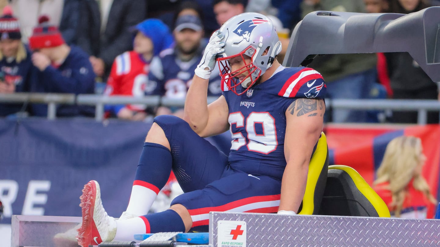 Cole Strange's last game with the Patriots came last December, but ended when he suffered a torn patellar tendon.