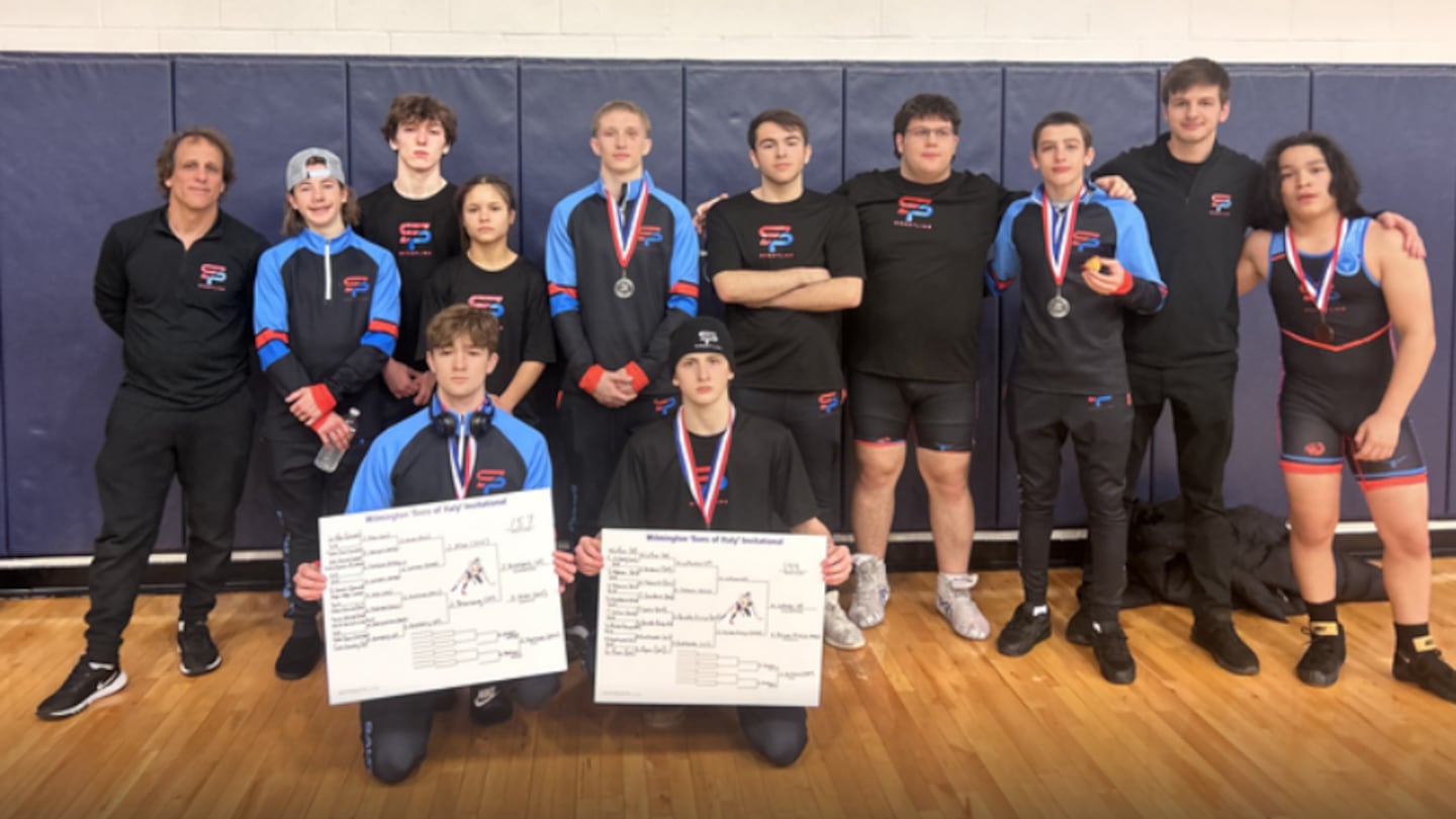 The Saugus/Peabody wrestling team finished third at the Sons of Italy Tournament at Wilmington High.