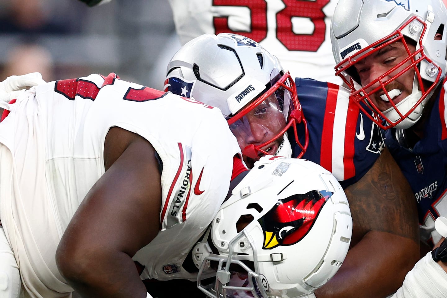 Antonio Gibson was stuffed on third and 1 in the third quarter.