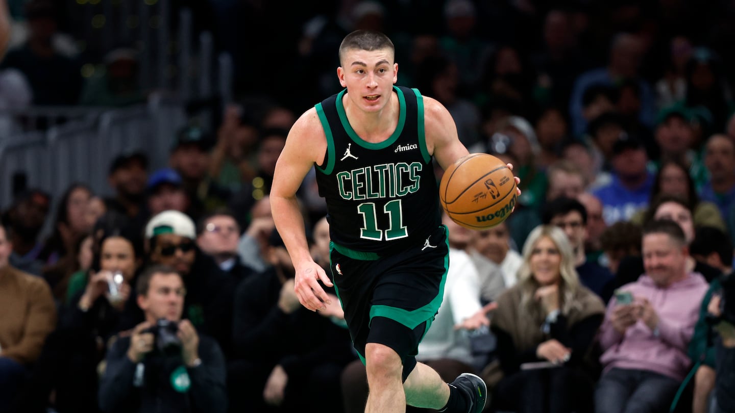 Guard Payton Pritchard has come off the bench in each of the Celtics' 26 games this season and leads the NBA in bench scoring.