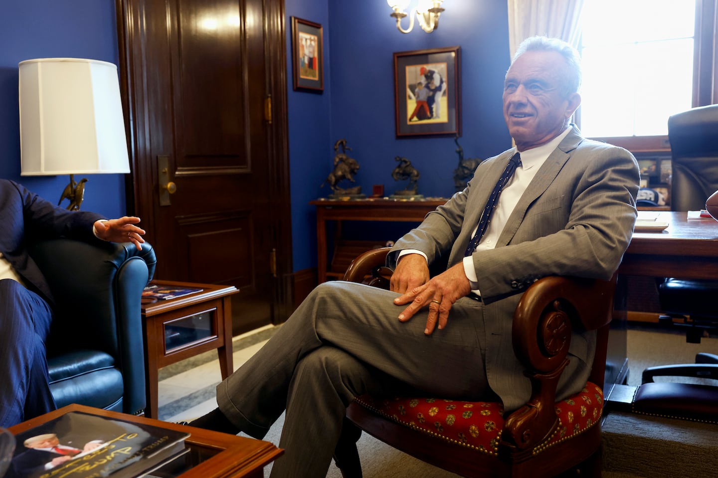 Robert F. Kennedy Jr. meets with Senator Tommy Tuberville in the Senate Office Building on Dec. 17, 2024 in Washington, DC.