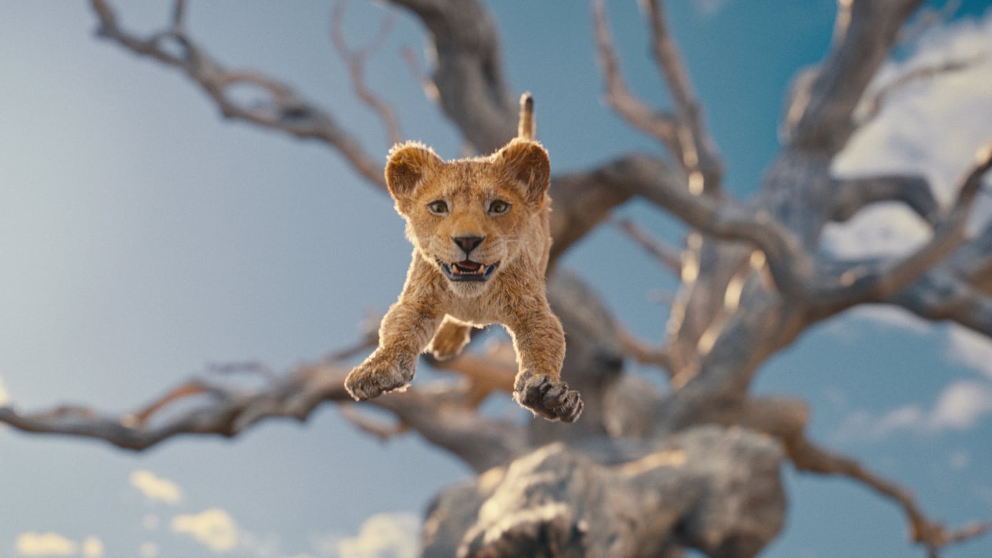 Young Mufasa (voiced by Braelyn Rankins) in "Mufasa: The Lion King."