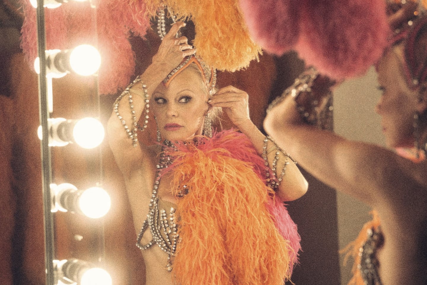 Pamela Anderson in a scene from "The Last Showgirl."