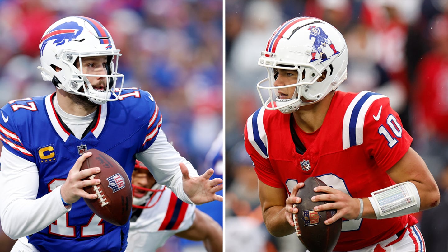 Many see some of Bills quarterback Josh Allen's qualities in Patriots rookie Drake Maye.