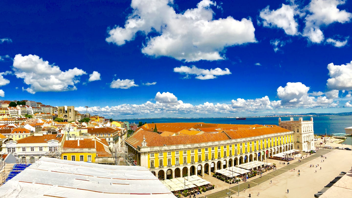 The Praça do Comércio in Lisbon, with the Tagus River in the distance. Lisbon has been named one of the cheapest destinations to visit in 2025.