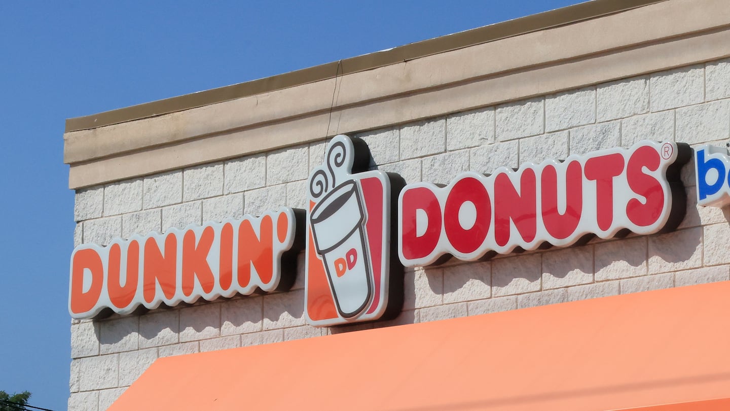 A general view of a Dunkin' Donuts store in Oceanside, New York.