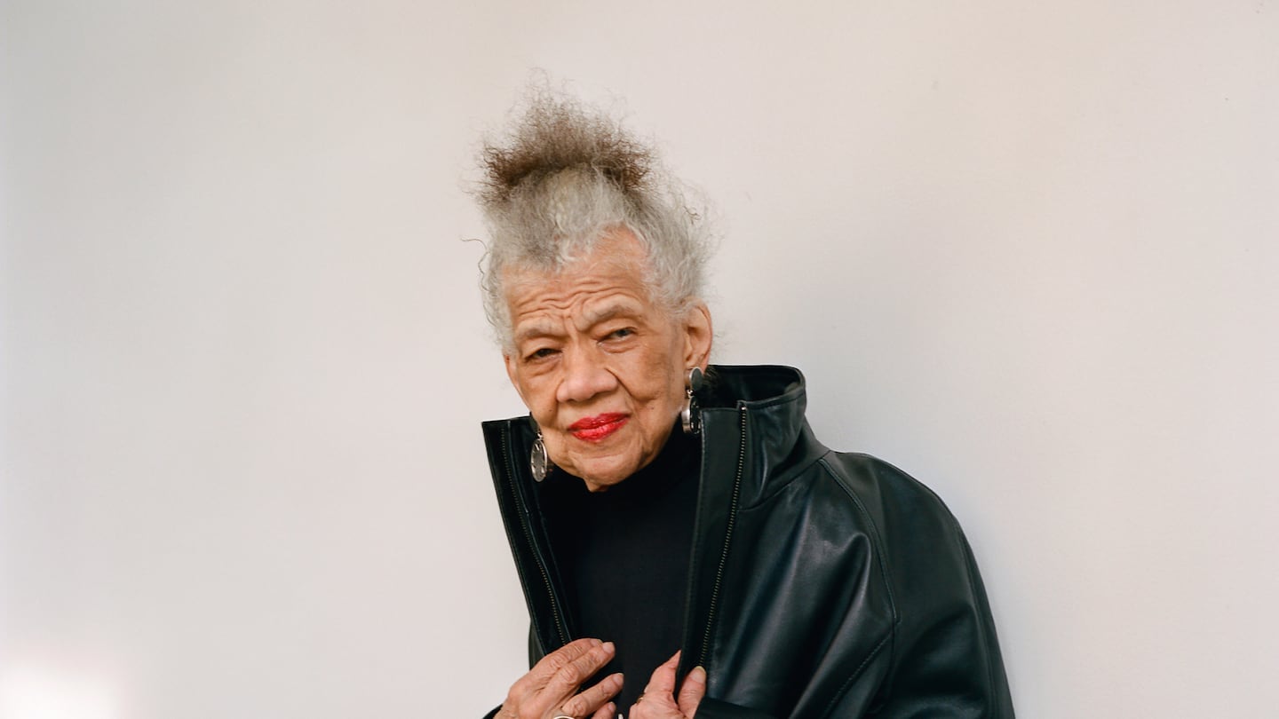 The artist Lorraine O’Grady in New York, Feb. 6, 2021. O’Grady, a conceptual artist who produced her first art in her 40s, died last week.