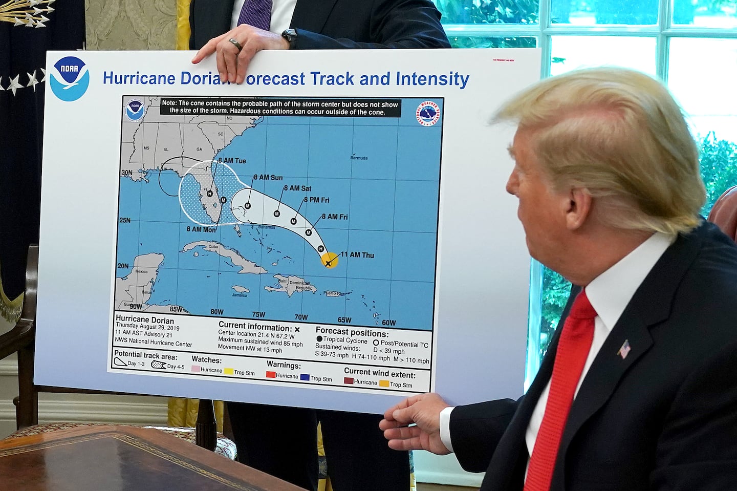 In 2019, then president Donald Trump, showed a doctored map to back up his false claims about a hurricane’s path.