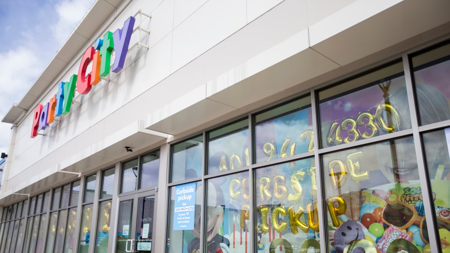 A view of a Party City location in Cranston, R.I., in 2020.