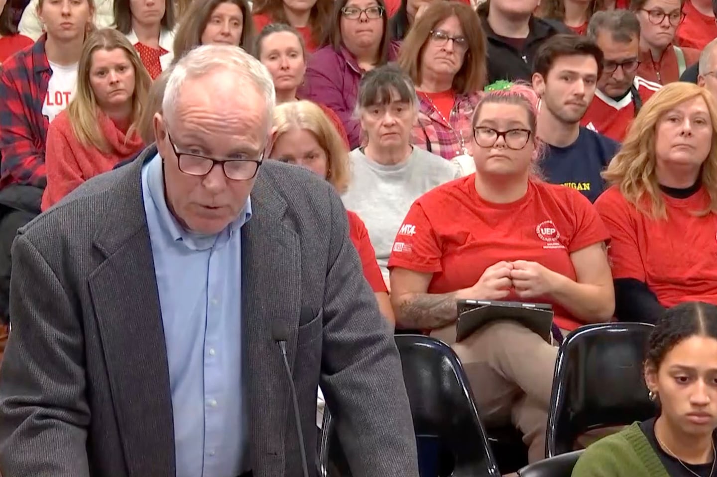 Paul Gregory, a Pittsfield resident, addressed the school committee on Wednesday evening, where he accused administrators of a "complete breakdown in protecting our youth and our students from apparent predators."